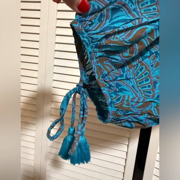 Cleobella Blue and Brown Paisley Blouse - Picture 2 of 3